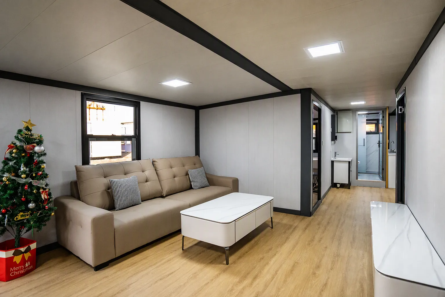 Interior view of the fitted house
